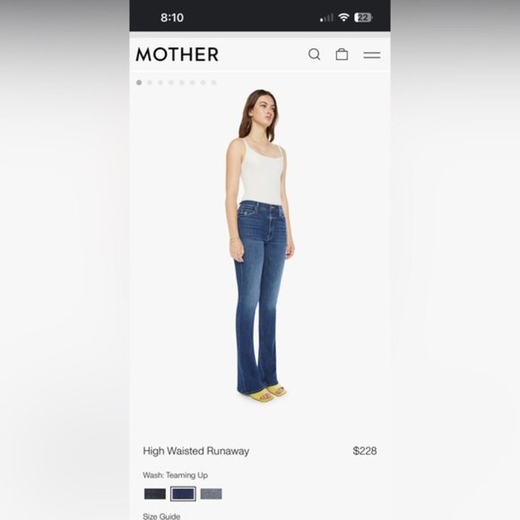 Mother High Waisted Runaway - Picture 1 of 6